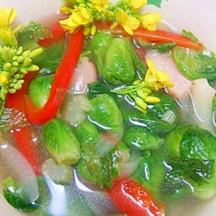 芽キャベツ野菜スープ